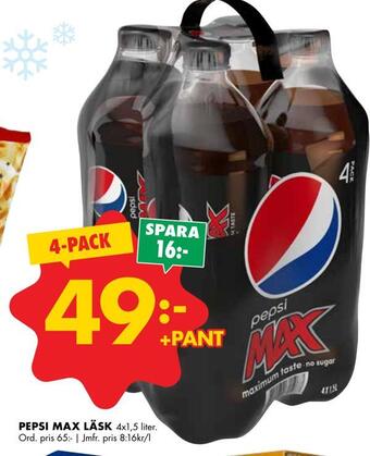 ÖoB Pepsi max läsk erbjuda