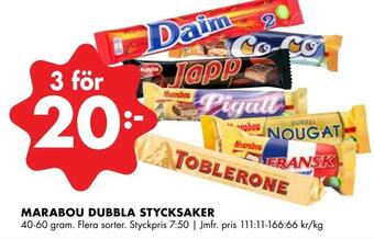 ÖoB Marabou dubbla stycksaker erbjuda