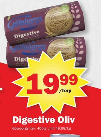 Pekås Digestive oliv erbjuda