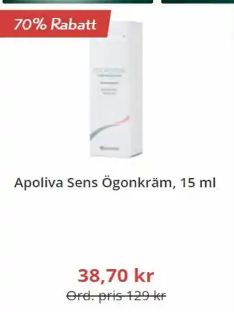 Apoliva Sens Ögonkräm, 15ml