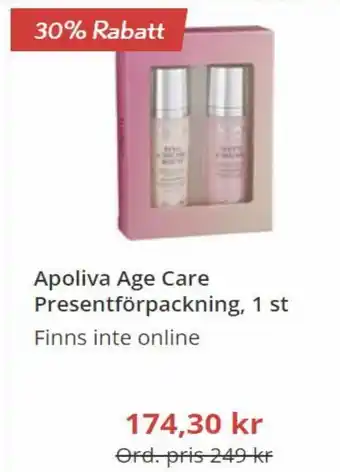 Apoteket Apoliva Age Care Present För Packning, 1st erbjuda