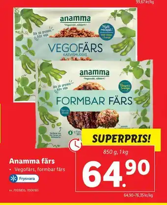 Lidl Anamma ma färs erbjuda