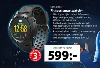 Lidl Fitness smartwatch erbjuda