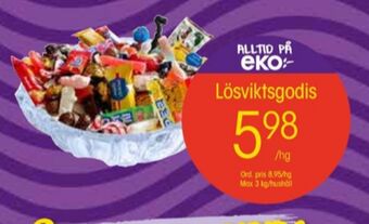 EKO Lösviktsgodis erbjuda