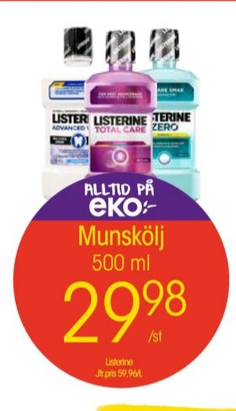 EKO Listerine munskölj erbjuda
