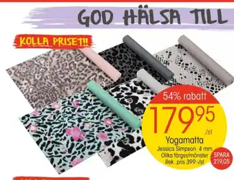 EKO Jessica simpson yogamatta erbjuda