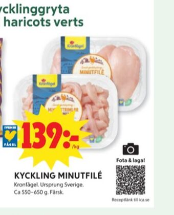 ICA Kvantum Kronfågel kycklingfilé erbjuda