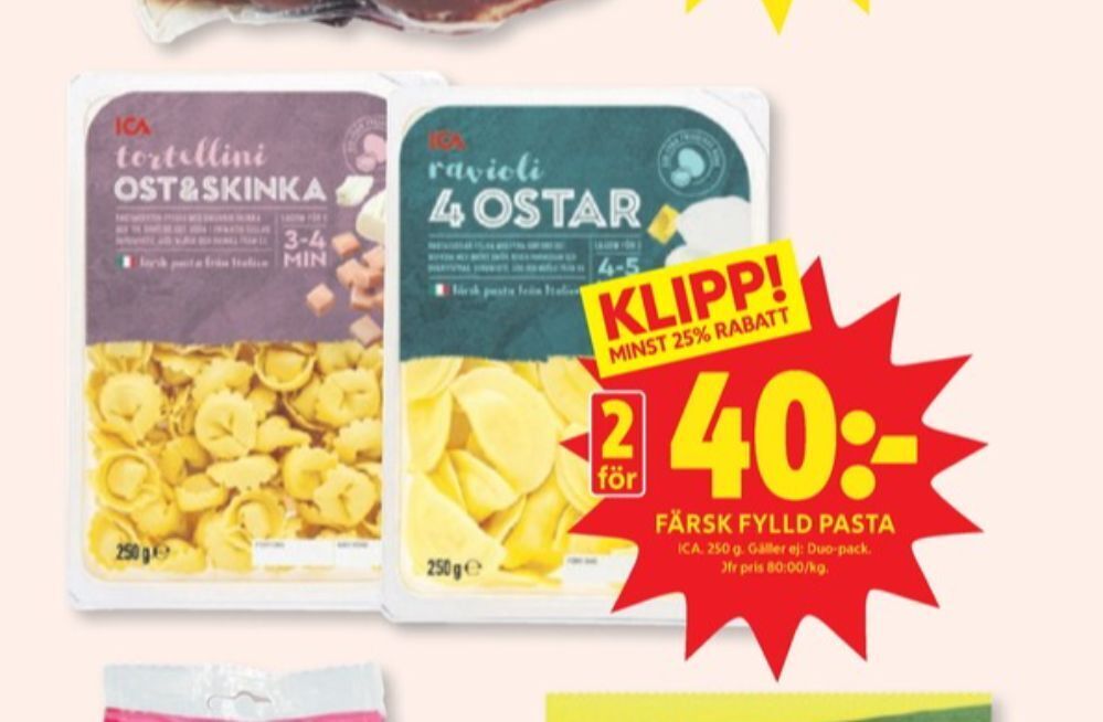 Ica pasta erbjudande hos ICA Kvantum