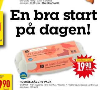 Willys Garant ägg erbjuda
