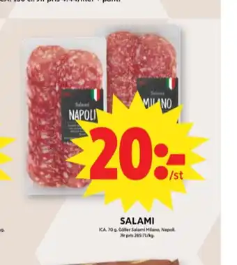ICA Maxi Ica salami erbjuda
