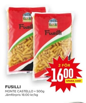 Willys Hemma Monte castello pasta erbjuda