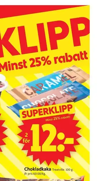 ICA Supermarket Treatville chokladkaka erbjuda