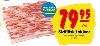 City Gross Sidfläsk i skivor erbjuda