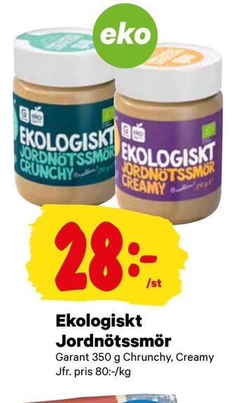 Ekologiskt jordnötssmör