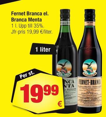 Calle Fernet branca el. branca menta erbjuda