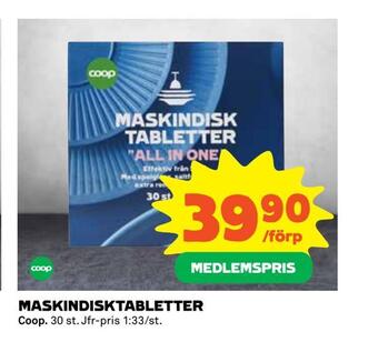 Coop Extra Maskindisktabletter erbjuda