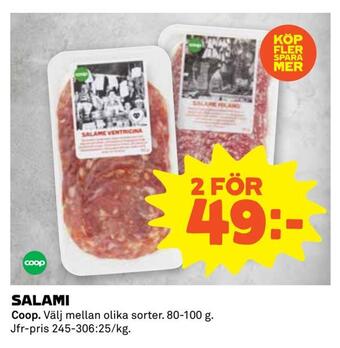 Coop Extra Salami erbjuda