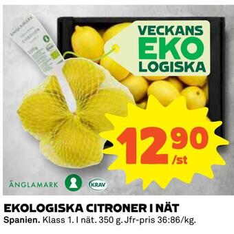 Coop Konsum Ekologiska citroner i nät erbjuda