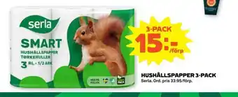 Coop Forum Hushållspapper 3-pack erbjuda