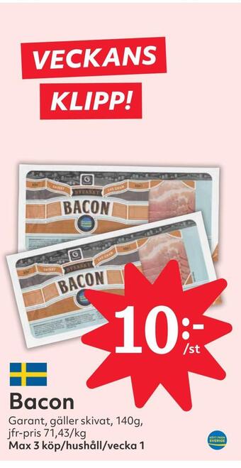 Hemköp Bacon erbjuda