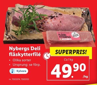 Lidl Nybergs deli fläskytterfilé erbjuda