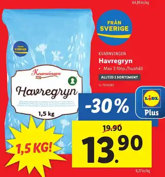 Lidl Kvarnvingen Havregryn erbjuda
