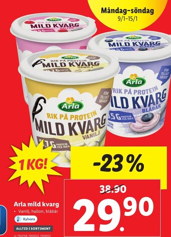 Lidl Arla Mild kvarg erbjuda