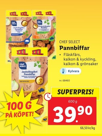 Lidl Chef Select Pannbiffar erbjuda
