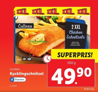 Lidl Culinea Kycklingschnitzel erbjuda