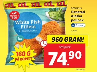 Lidl Ocean Sea Panerad Alaska pollock erbjuda