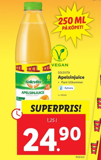 Lidl Solevita Apelsinjuice erbjuda