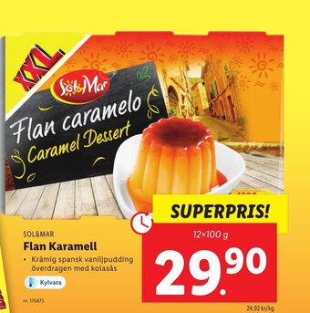 Lidl Sol & Mar Flan Karamell erbjuda
