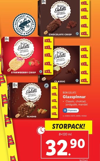 Lidl Bon Gelati Glasspinnar erbjuda