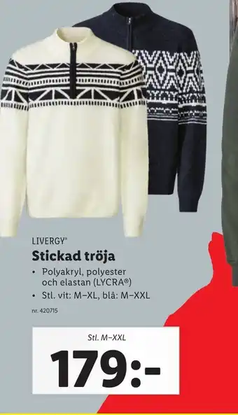 Lidl Livergy Stickad tröja erbjuda