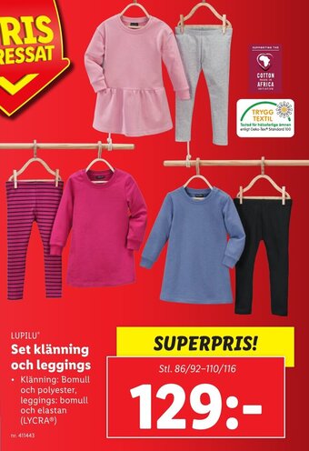 Lidl Lupilu Set klänning och leggings erbjuda