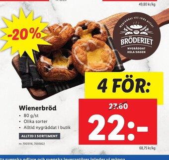 Lidl Wienerbröd erbjuda