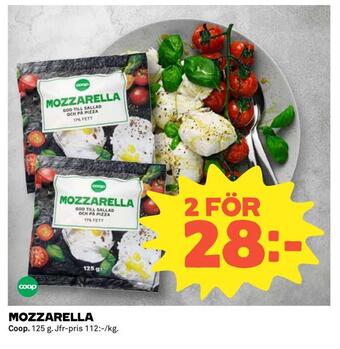Coop Mozzarella erbjuda