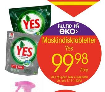 EKO Maskindisktabletter erbjuda