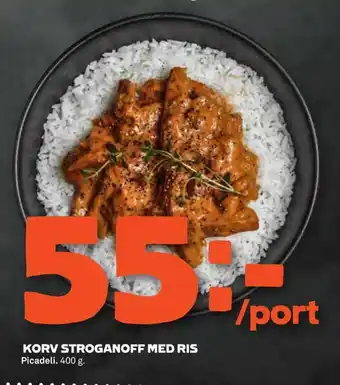 Stora Coop Korv stroganoff med ris erbjuda