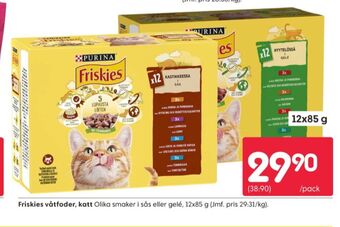 Rusta Friskies kattmat erbjuda
