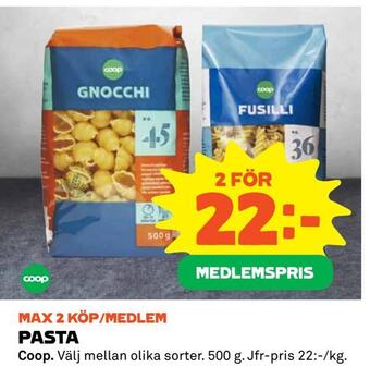 Coop Pasta erbjuda
