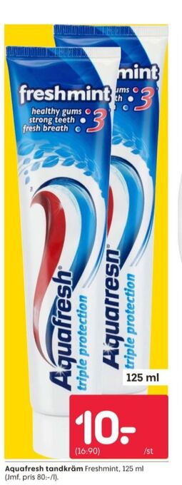 Rusta Aquafresh tandkräm erbjuda