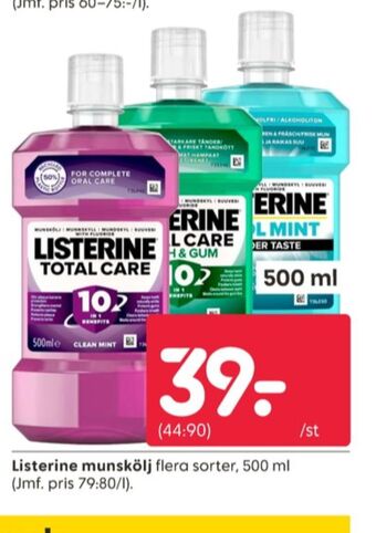 Rusta Listerine munskölj erbjuda
