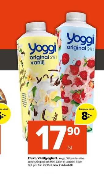 Coop Extra Yoggi yoghurt erbjuda