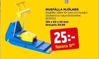 Jem&Fix Mjölner musfälla erbjuda