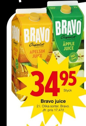 Matöppet Bravo juice erbjuda