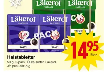 Matöppet Original halstabletter erbjuda