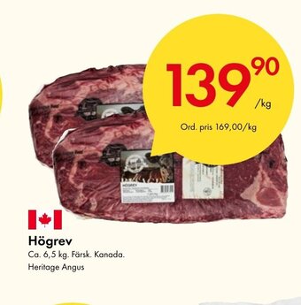 Snabbgross Högrev erbjuda