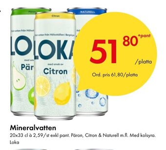 Snabbgross Mineralvatten erbjuda
