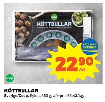 Coop Köttbullar erbjuda